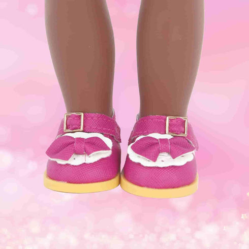 6 Pairs of Dorable Doll Shoes for 14 Inch Doll, Cute Bow Doll Shoes for 14 Inch Girl Dolls, Randomly 6 Pairs from 10 Shown in The Picture, Doll Ac...