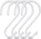 4 Pack Large S Hooks for Hanging Heavy Duty, 6 inch Non Slip Vinyl Coated Metal Closet S Hooks for Hanging Kitchen Utensil Pot Pan Cups Clothes Je...