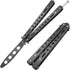 Grand Way Butterfly Trainer – Balisong Trainer – Practice Butterfly – Balisong Butterfly Knives NOT Real NOT Sharp Blade – Black Dull Trick Butter...