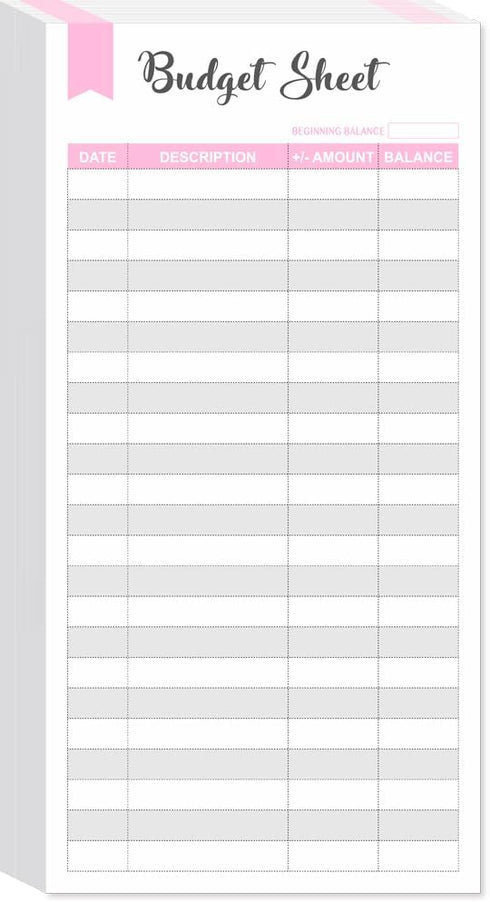 (Set of 60) Expense Tracker for A6 Budget Envelopes, Unpunched Budget Sheets Use with A6 Budget Binder Pockets, 3.1"x6.3"...