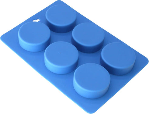 X-Haibei Round Guest Basic Soap Lotion Bar Silicone Mold Dia. 2 inch,Height 0.7 inch per Cavity 2oz per Cell...