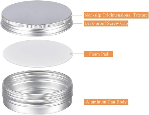 Aluminum Tin Cans, 24pcs 4 OZ Metal Round Tins Containers with 4pcs Stickers and A Double-ended Scraper Set for Candles Making and Storage...