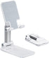 Cell Phone Stand, Angle Height Adjustable Cell Phone Holder with Silicon Pad for Desk Fully Forldable Mobile Phone Holder Compatible with All Mobi...