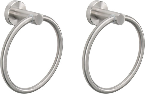 NearMoon Bath Towel Ring, Bathroom Hardware Accessories-Thicken Stainless Steel Hand Towel Holder for Bathroom, Modern Round Towel Hanger Wall Mou...