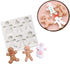Set of 4 Christmas Fondant Molds, Xmas Cake Cupcake Decoration Silicone Chocolate Candy Mold, Christmas Tree/Gingerbread Man/Reindeer/Snowflake/Sa...