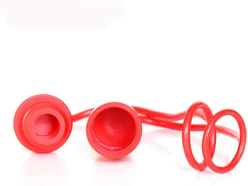 2sets 3/4" Hydraulic Coupler Dust Cap, Male Female Quick Coupler Cover, Hydraulic Quick Disconnects Port Plug Fittings with Retention Ring Keeps C...