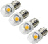 Ruiandsion 4pcs E10 LED Bulb 3V 0.6W 5050 1SMD White 6000K LED Replacement Bulb Upgrade for lamps Flashlights Torch Light,Negative Earth...