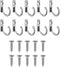 10 Pieces Zinc Alloy Antique Wall Mounted Delicate Small Hooks with Screws for Home Hanging Keys Hanging Towel Hanging Hat Coat Kitchen Supplies e...