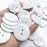 50 Pcs Resin Buttons 2 Hole Buttons for Sewing Round Shirt Button Craft 1inch (White)...