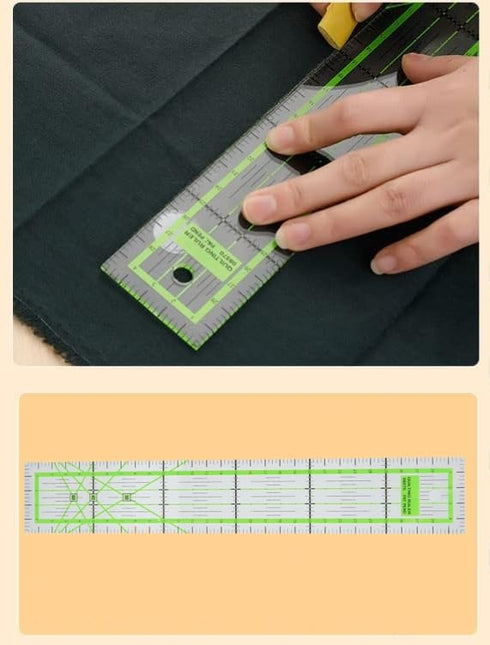 Quilting Sewing Ruler,5 x 30cm High Transparent Sewing Drawing Template Tailor Dressmaker Quilting Tool with Grid Lines for Designers Tailors Quil...