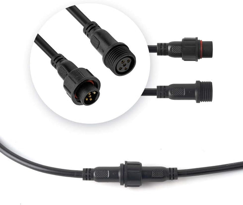 BTF-LIGHTING 5 Pin Electrical Connector 22AWG IP65 Male Female Connector 7.87in/20cm Extension Cable for Car,Truck,Boat,Indoor/Outdoor LED Strip L...