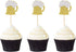 24 PCS Gold Glitter Beer Mug Cupcake Toppers Food Cake Picks Party Decor...