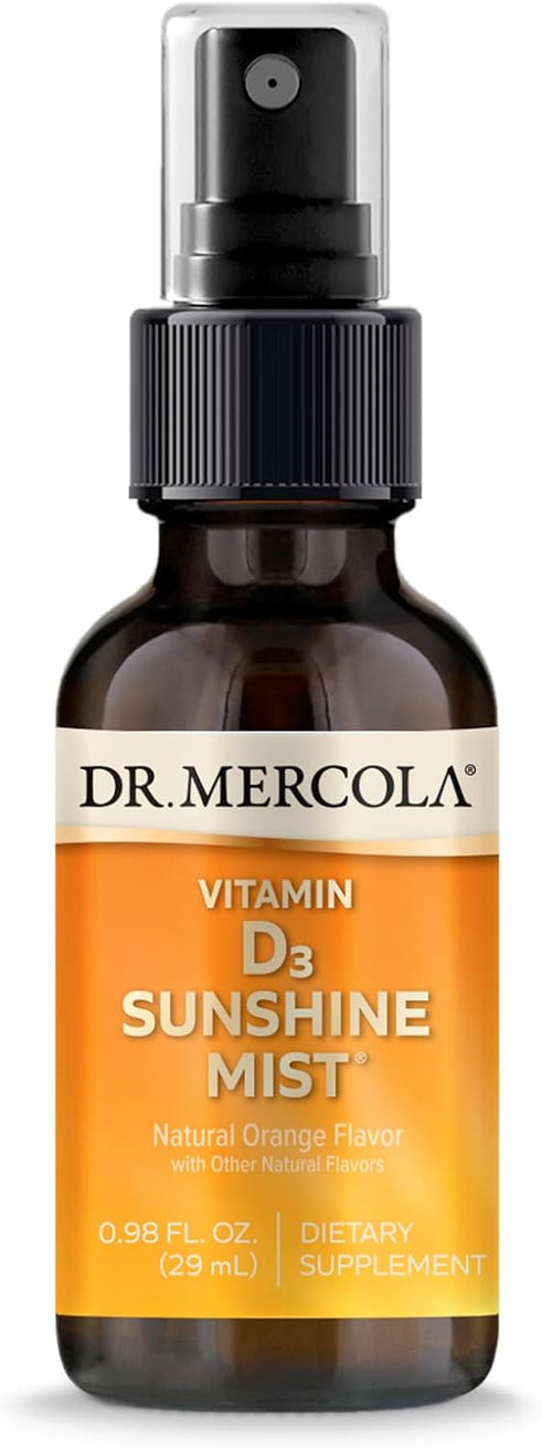 Dr. Mercola Vitamin D3 Sunshine Mist, 5000 IU Per Serving, 38 Servings, Dietary Supplement, Supports Immune and Joint Health, Non-GMO...