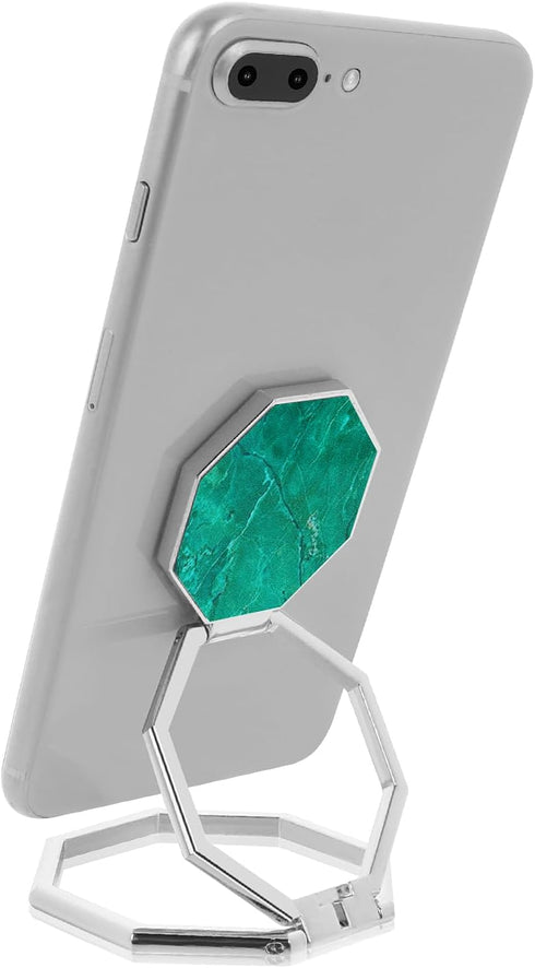 Cell Phone Ring Holder Finger Kickstand, 360° Rotation Metal Cellphone Back Grip Foldable Cell Phone Stand Adjustable Phone Holder Compatible with...