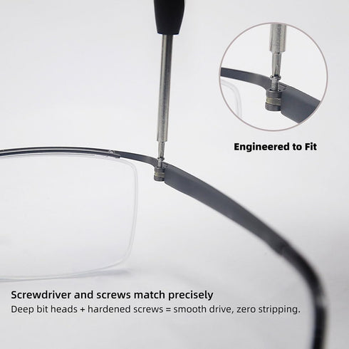 Eyeglass Repair Kit with Anti Slip Glasses Nose Pad Replacement and Glasses Screws, Tool Kits for Sunglass, Eye Glass Repairing Kit with Eyeglass ...
