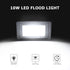 10W LED Flood Lights Outdoor, IP66 Waterproof Security Lights Fixture, 6500K Hardwired Wall Lamp, 700Lm Ultra Thin Work Light, 120° Beam Angle LED...