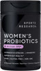 Sports Research Women's Probiotics with Prebiotics, 65 Billion CFU - Vegan Capsules for Gut Health & Digestive Support, Probiotics for Women with ...