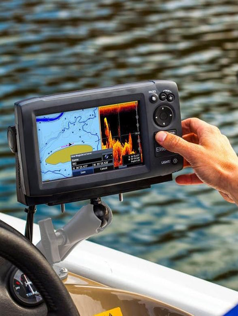 Aluminum Fish Finder Mount with 1.5 Inches/C Size / 38mm Ball, Universal Mounting Plate for Garmin, Lowrance and More, Compatible with RAM Mount, ...