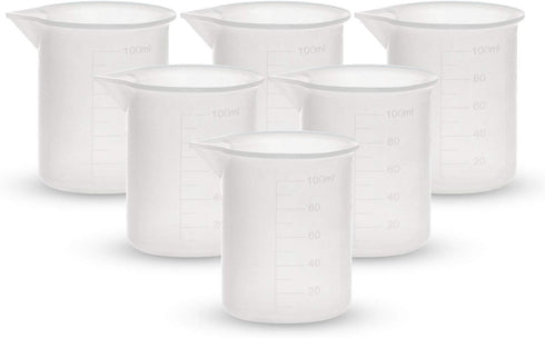 Gartful 100ml Silicone Measuring Cups for Resin Mixing, 6PCS Mixing Cups for Epoxy Resin, Jewelry Casting Molds, Acrylic Paint, Reusable Non-stick...