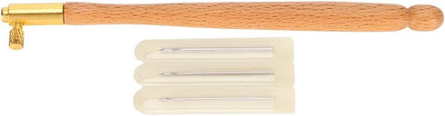 Embroidery Kit, DIY Craft Embroidery Beading Crochet Non?slip Ergonomic for Hand?made Crafts for Embroidery Beading(Wooden French embroidery needl...