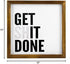 VinMea Framed Wood Sign, Rustic Wall Art, Get Shit Done, 12"x12", Black, Letter Print, Unisex, Home Office...