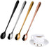 4 Pieces Coffee Spoons Teaspoons Stainless Steel Espresso Spoons Long Handle Soup Spoons Ice Cream Dessert Cake...