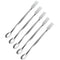 5 Pieces 20cm Stainless Steel Lab Spoon Spatula 2 in 1 Long Handle Laboratory Sampling Spoon Mixing Spatula Double-Ended Reagent Sampling Spoon La...