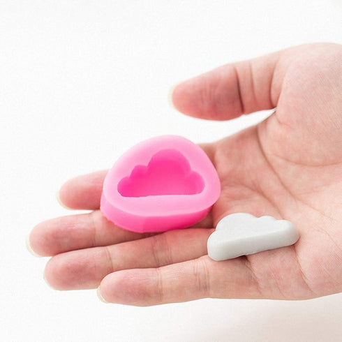 Fewo 2Pcs Tiny Size Cloud Silicone Fondant Mold - Pink, Rectangular Prism, Cake Decoration Molds...