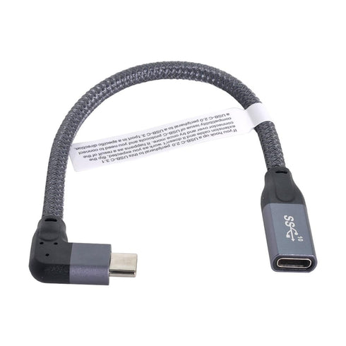 xiwai Left Right Angled USB-C USB 3.1 Type C Male to Female Extension Data Cable with Sleeve for Laptop...