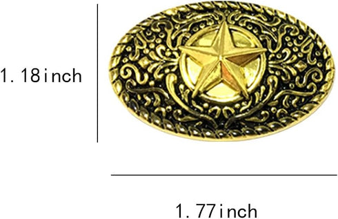 Duolai 10pcs Retro Gold Star Carving Buttons Craft Purses Leather Decorative Accessories Conchos Snaps Metal Stud Screw Back Rivet DIY Shoes Bag B...