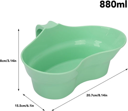 Dioche Oral Care Basin Cup, Inward Curved Unbreakable Large Diameter Vomit Bowl Tooth Brushing Tray for Elderly Bedridden 300ml...