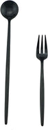 4-Piece 18/10 Stainless Steel Luxury Mirror Polished Black Colorful Long Handle Spoon Coffee Milk Spoon Stirring Spoon Silverware Flatware Cutlery...