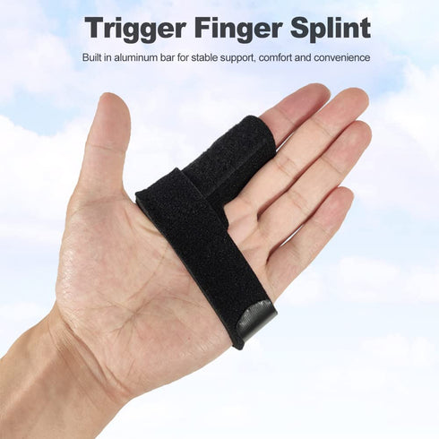 Trigger Finger Splint, Lightweight Durable, Non Slip Adjustable Strap, for Thumb, Index, Middle, Ring, Little Finger, Finger Pain Relief and Sport...