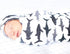 Newborn Infant Baby Sleeping Bag & Hat Cap Shark Print Baby Receiving Blanket Set, 0-12 Months...