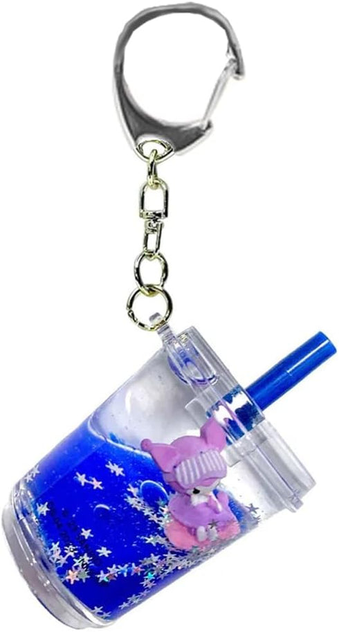 SANRIO Hello Kitty & Friends Tsunameez Boba Keychain Collectible Bag Clips (Dark Blue)...