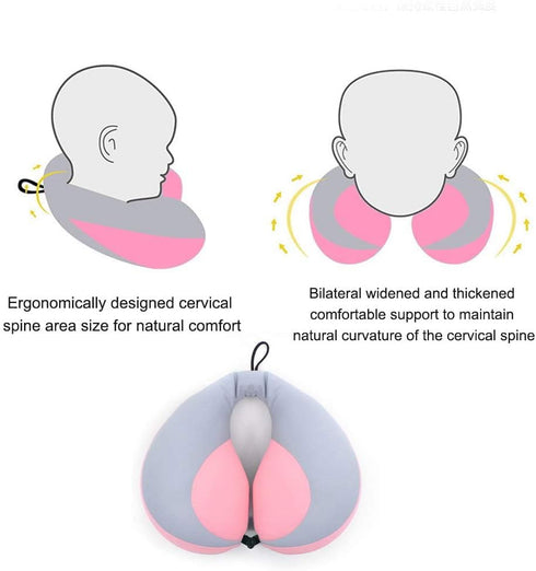 MOOB Kids Pillow Support Neck Pillow for Car & Airplane, Traveling Gifts for Toddler & Children U-Shape Car Seat Head Travel Neck Pillow Support P...