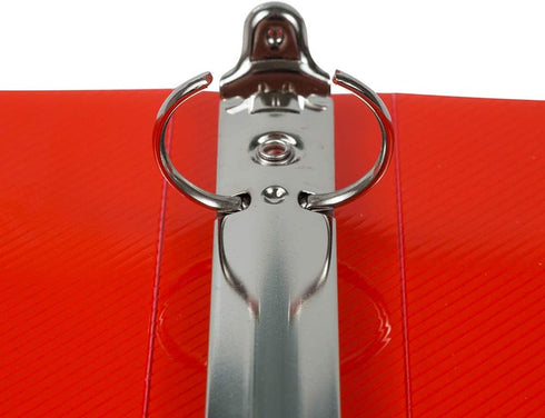 JAM PAPER Plastic 1 inch Mini Binder - Red 3 Ring Binder - Sold Individually...