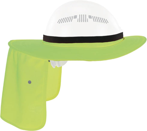 Ergodyne Chill Its 6661 Universal Hard Hat Brim Sun Shade with Neck Flap, Safety Helmet Sun Shield...