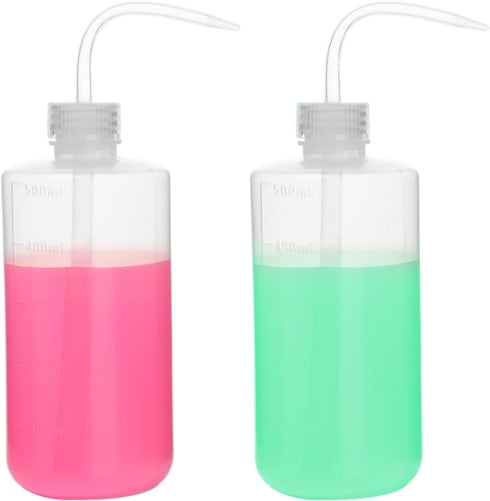 stonylab Chemical Wash Bottle, 2-Pack Plastic Safety Lab Squeeze Wash Bottle, LDPE with Narrow Mouth, 500 ml (16 oz)/2 Bottle...