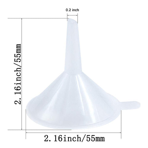 Small Funnel, 2.16inch Clear Plastic Mini Funnels for Science Lab Bottle Filling Liquid, Essential Oils, Perfume(48 Pack)...