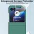 for Motorola Razr+ 2023 Case with Integrated Glass Screen Protector, Slim Matte Hard PC Back Case Scratch-Resistant Full Coverage Phone Case for M...