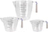 Home Basics 3 Piece Plastic Measuring Cup Set with Rubber Grip Handles, Clear...