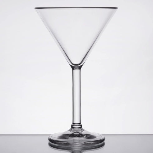 G.E.T. SW-1407-1-SAN-CL-EC Heavy-Duty Shatteproof Plastic Martini Glasses, 10 Ounce, Clear (Set of 4)...