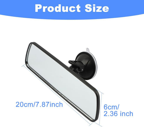 Car Rear View Mirror with Suction Cup, HD Rear View Mirror, Anti-Glare Mirrors, 360-Degree Adjustable, Reduce Blind Spots, Suitable for Car, Boat,...