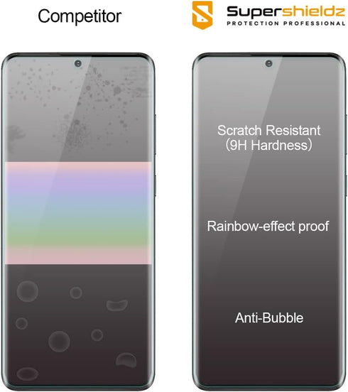 Supershieldz (2 Pack) Designed for Samsung Galaxy (S20 Plus 5G) Tempered Glass Screen Protector, 3D Curved Glass, Anti Scratch, Bubble Free (Black...