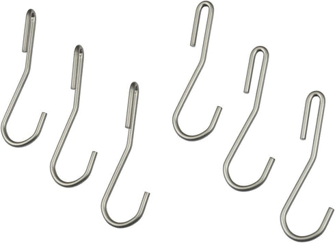 Rack It Up Hooks, Silver, Use with Rack It Up Silver Pot Racks, Set of 6, Silver...