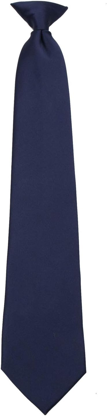 BUYYOURTIES Mens XL Extra Long Tall Man Solid Color Clip On Easy to Remove Clip Necktie Ties...