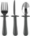 Grabease Toddler Silverware Set Forks Spoons and Knives Set Toddler Utensils Feeding Supplies, BPA and Phthalates-Free, Dishwasher Safe, Gray...