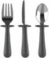 Grabease Toddler Silverware Set Forks Spoons and Knives Set Toddler Utensils Feeding Supplies, BPA and Phthalates-Free, Dishwasher Safe, Gray...