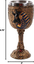 Pacific Giftware Egyptian Anubis God of Underworld Golden Wine Goblet Stainless Steel Liner 6oz...